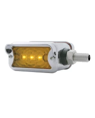 (CARD) 3 AMBER/3 RED LED STRAIGHT DOUBLE FACE LIGHT W/ HORIZONTAL BEZEL - AMBER LENS/ RED LENS