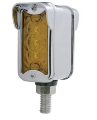 (CARD) 3 AMBER/3 RED LED STRAIGHT DOUBLE FACE LIGHT W/ VERTICAL BEZEL - AMBER LENS/ RED LENS