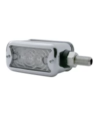 (CARD) 3 AMBER/3 RED LED STRAIGHT DOUBLE FACE LIGHT W/ NO VISOR BEZEL - CLEAR LENS/ CLEAR LENS