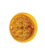(BULK) 15 AMBER LED 3" DOUBLE FACE LIGHT W/ REFLECTOR - AMBER LENS