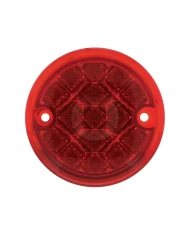 (BULK) 15 RED LED 3" DOUBLE FACE LIGHT W/ REFLECTOR - RED LENS