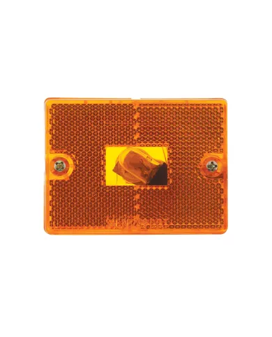 UP36008-Rectangular Light (Clearance/Marker) With Reflex Lens - Amber Lens
