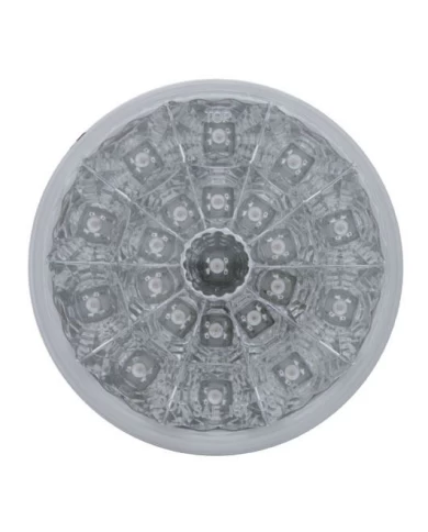 (CARD) 21 RED LED 4" S/T/T LIGHT W/ CHROME REFLECTOR - CLEAR LENS (CARD) 21 RED LED 4" S/T/T LIGHT W/ CHROME REFLECTOR - CLEAR LENS