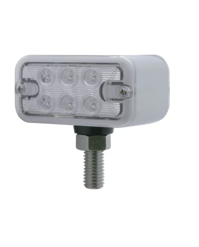 (CARD) 6 AMBER/ 6 RED LED T-MOUNT DUAL FUNCTION DOUBLE FACE LIGHT - CLEAR LENS/CLEAR LENS