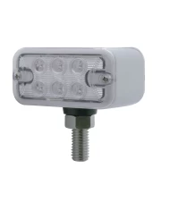 (CARD) 6 AMBER/ 6 RED LED T-MOUNT DUAL FUNCTION DOUBLE FACE LIGHT - CLEAR LENS/CLEAR LENS