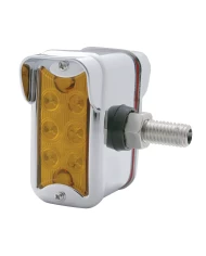 (CARD) 6 AMBER/6 RED LED T-MOUNT DUAL FUNCTION DOUBLE FACE LT W/ VERTICAL VISOR BEZEL -AMBER/RED LENS