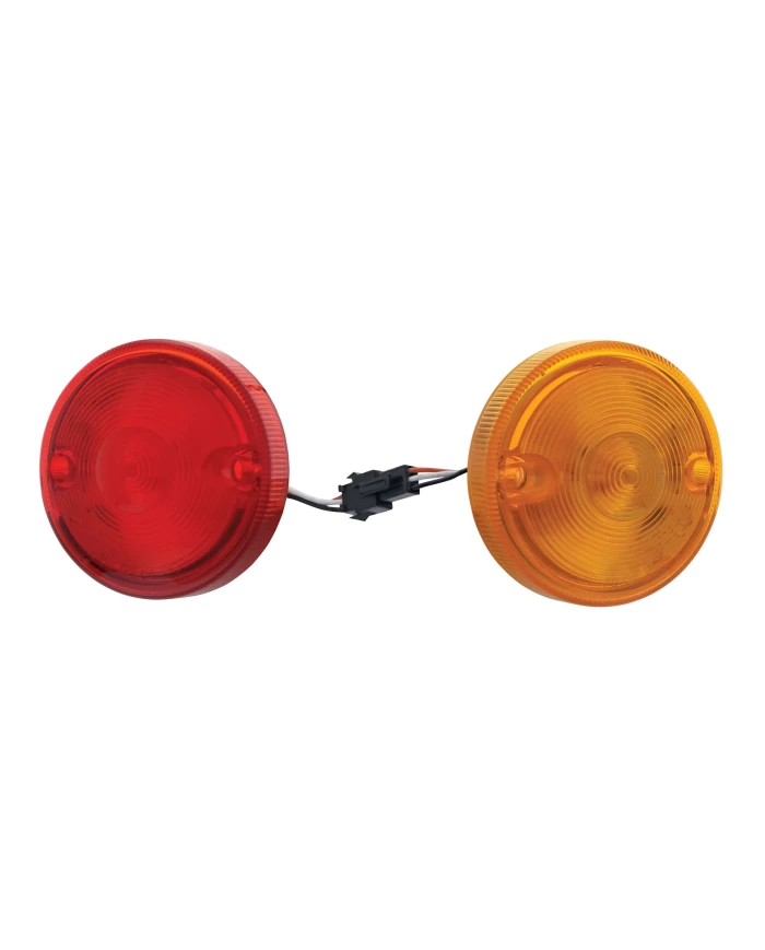 (CARD) 15 AMBER/15 RED LED 3" DUAL FUNCTION DOUBLE FACE LIGHT/ LIGHT KIT - AMBER/RED LENS