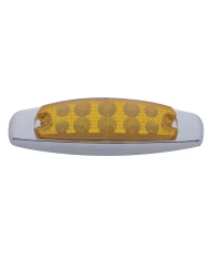 (PACK) 10 AMBER LED PETERBILT RECTANGULAR MARKER LIGHT W/ REFLECTOR - AMBER LENS (PACK) 10 AMBER LED PETERBILT RECTANGULAR MARKER LIGHT W/ REFLECTOR - AMBER LENS