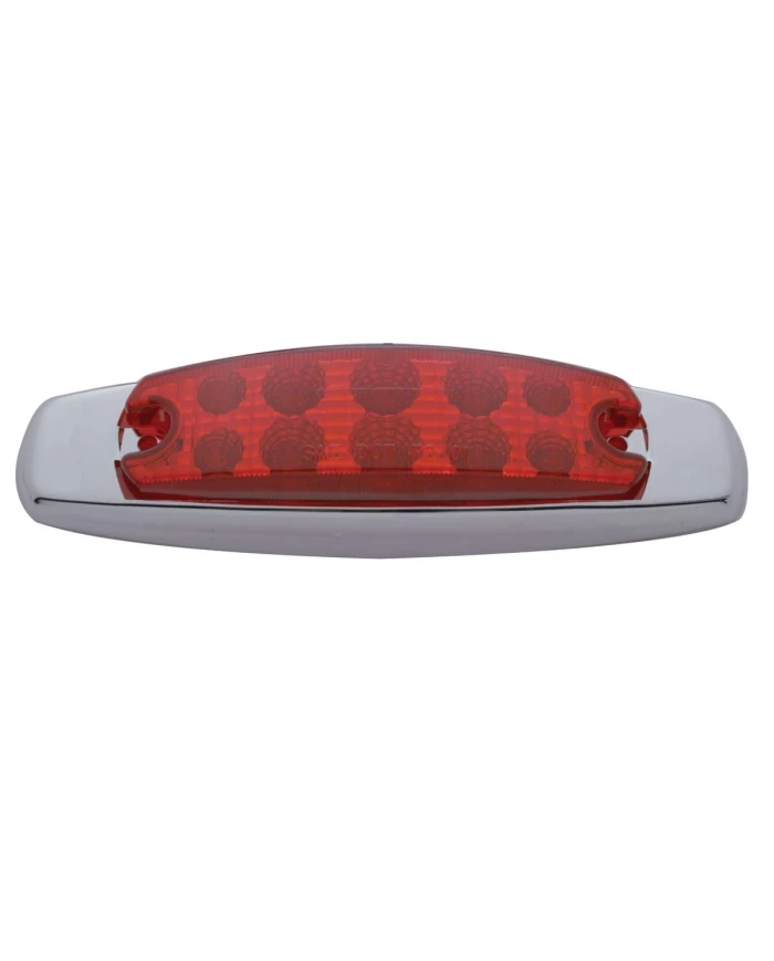(PACK) 10 RED LED PETERBILT RECTANGULAR MARKER LIGHT W/ REFLECTOR - RED LENS (PACK) 10 RED LED PETERBILT RECTANGULAR MARKER LIGHT W/ REFLECTOR - RED LENS