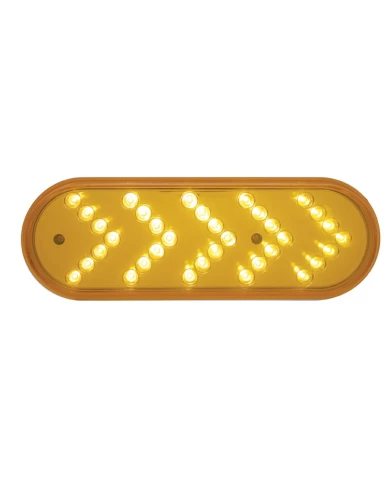 (CARD) 35 AMBER LED OVAL SEQUENTIAL REFLECTOR AUXILIARY SIGNAL LIGHT - AMBER LENS (CARD) 35 AMBER LED OVAL SEQUENTIAL REFLECTOR AUXILIARY SIGNAL LIGHT - AMBER LENS