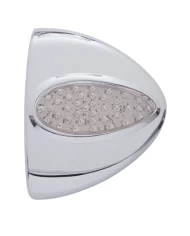 (CARD) 39 AMBER LED CHROME PLASTIC PETERBILT HEADLIGHT TURN SIGNAL COVER - CLEAR LENS (CARD) 39 AMBER LED CHROME PLASTIC PETERBILT HEADLIGHT TURN SIGNAL COVER - CLEAR LENS