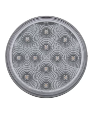 (CARD) 12 WHITE LED 4" AUXILIARY/UTILITY LIGHT W/ REFLECTOR - CLEAR LENS