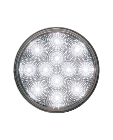 (CARD) 12 WHITE LED 4" AUXILIARY/UTILITY LIGHT W/ REFLECTOR - CLEAR LENS (CARD) 12 WHITE LED 4" AUXILIARY/UTILITY LIGHT W/ REFLECTOR - CLEAR LENS