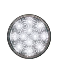 (CARD) 12 WHITE LED 4" AUXILIARY/UTILITY LIGHT W/ REFLECTOR - CLEAR LENS