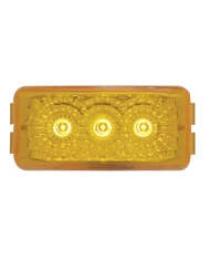 (CARD) 3 AMBER LED SMALL RECTANGULAR REFLECTOR CLEARANCE/MARKER LIGHT - AMBER LENS (CARD) 3 AMBER LED SMALL RECTANGULAR REFLECTOR CLEARANCE/MARKER LIGHT - AMBER LENS