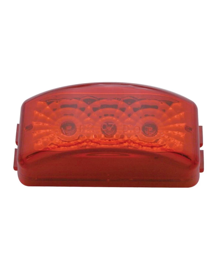 (CARD) 3 RED LED SMALL RECTANGULAR REFLECTOR CLEARANCE/MARKER LIGHT - RED LENS (CARD) 3 RED LED SMALL RECTANGULAR REFLECTOR CLEARANCE/MARKER LIGHT - RED LENS