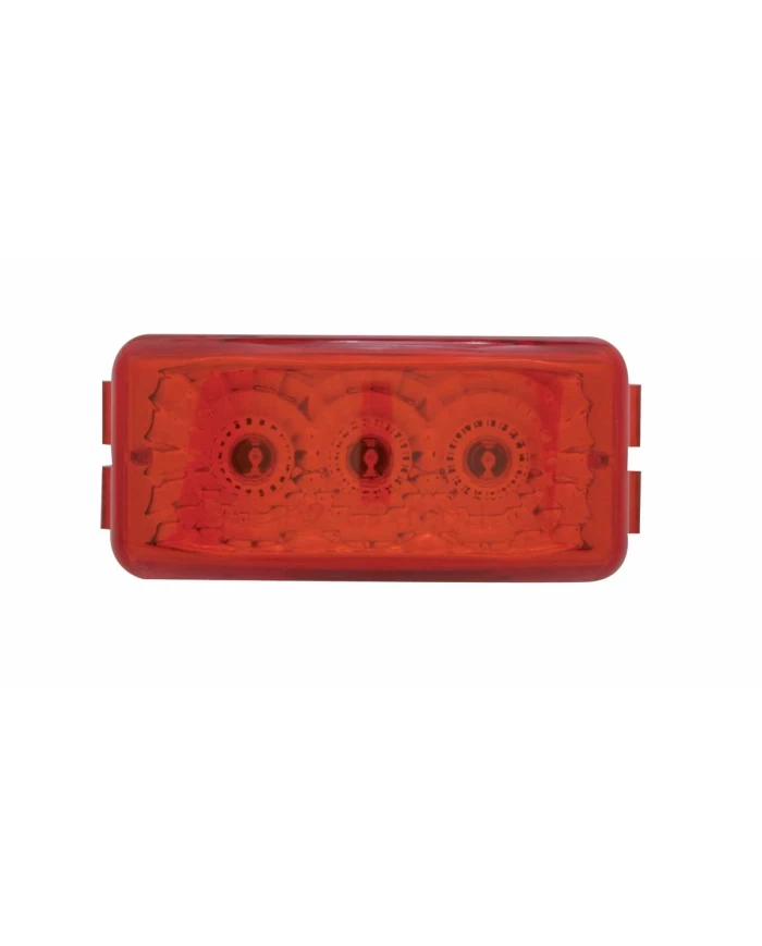 (BULK) 3 RED LED SMALL RECTANGULAR REFLECTOR CLEARANCE/MARKER LIGHT - RED LENS (BULK) 3 RED LED SMALL RECTANGULAR REFLECTOR CLEARANCE/MARKER LIGHT - RED LENS