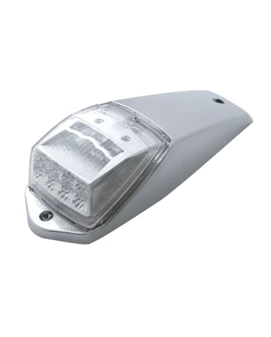 (CARD) CHROME PLASTIC 17 AMBER LED SQUARE REFLECTOR CAB LIGHT KIT - CLEAR LENS (CARD) CHROME PLASTIC 17 AMBER LED SQUARE REFLECTOR CAB LIGHT KIT - CLEAR LENS