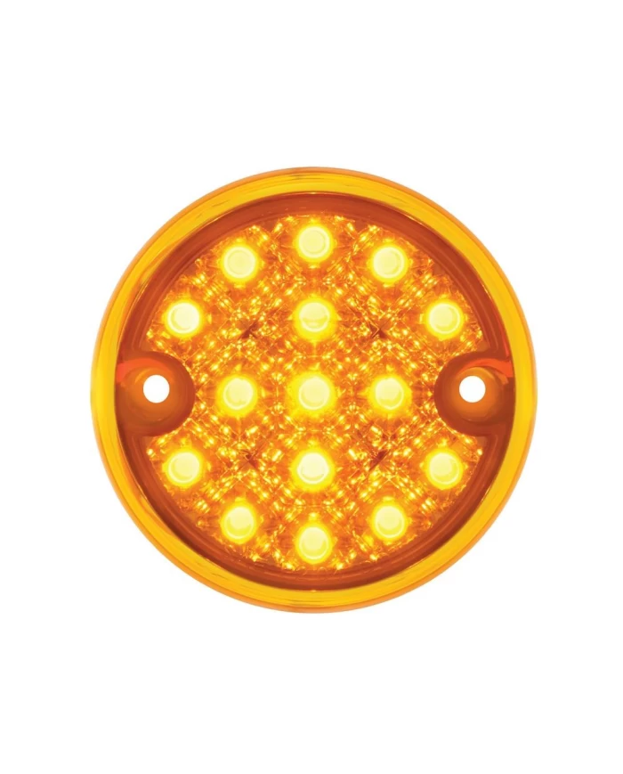 (CARD) 15 AMBER/15 RED LED DUAL FUNCTION DOUBLE FACE LIGHT KIT - AMBER/RED LENS