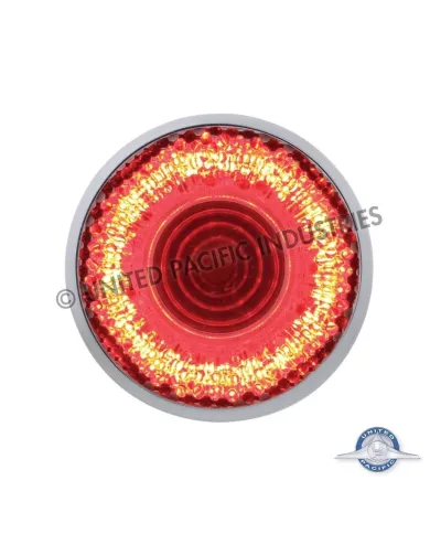 UP36527-9 LED 2" Round Mirage Light (Clearance/Marker) - Red LED/Clear Lens