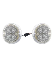 (CARD) 15 AMBER/15 RED LED DUAL FUNCTION DOUBLE FACE LIGHT KIT - CLEAR/CLEAR LENS