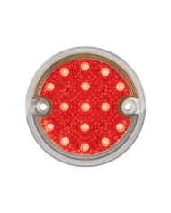 (CARD) 15 AMBER/15 RED LED DUAL FUNCTION DOUBLE FACE LIGHT KIT - CLEAR/CLEAR LENS