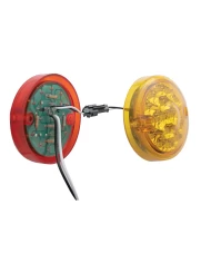(CARD) 15 AMBER/RED LED 3" REFLECTOR SINGLE FUNCTION DOUBLE FACE LIGHT KIT - AMBER/RED LENS