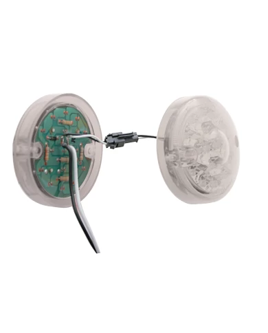 (CARD) 15 AMBER/RED LED 3" REFLECTOR SINGLE FUNCTION DOUBLE FACE LIGHT KIT - CLEAR/CLEAR LENS (CARD) 15 AMBER/RED LED 3" REFLECTOR SINGLE FUNCTION DOUBLE FACE LIGHT KIT - CLEAR/CLEAR LENS