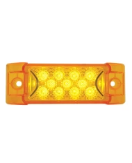 (CARD) 13 AMBER LED RECTANGULAR REFLECTOR CLEARANCE/MARKER LIGHT - AMBER LENS (CARD) 13 AMBER LED RECTANGULAR REFLECTOR CLEARANCE/MARKER LIGHT - AMBER LENS