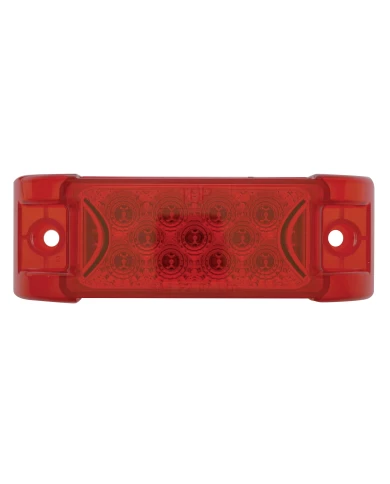 (CARD) 13 RED LED RECTANGULAR REFLECTOR CLEARANCE/MARKER LIGHT - RED LENS (CARD) 13 RED LED RECTANGULAR REFLECTOR CLEARANCE/MARKER LIGHT - RED LENS