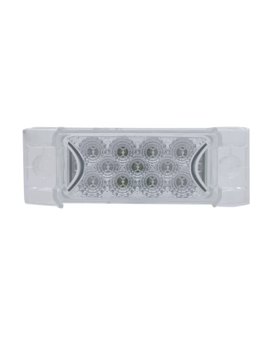 (CARD) 13 RED LED RECTANGULAR REFLECTOR CLEARANCE/MARKER LIGHT - CLEAR LENS (CARD) 13 RED LED RECTANGULAR REFLECTOR CLEARANCE/MARKER LIGHT - CLEAR LENS