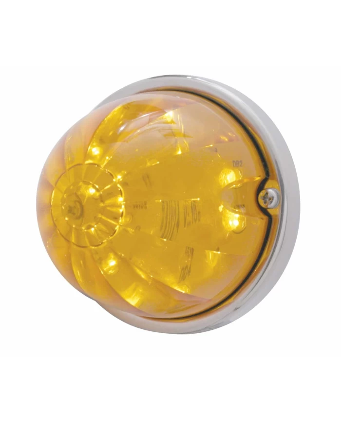 (BULK) 17 AMBER LED WATERMELON CAB LIGHT FLUSH MOUNT KIT - AMBER LENS (BULK) 17 AMBER LED WATERMELON CAB LIGHT FLUSH MOUNT KIT - AMBER LENS