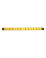 (CARD) CHROME 14 AMBER LED 12" P/T/C LIGHT BAR - AMBER LENS (CARD) CHROME 14 AMBER LED 12" P/T/C LIGHT BAR - AMBER LENS