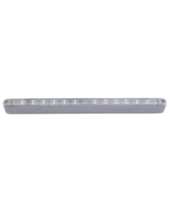 (CARD) CHROME 14 AMBER LED 12" P/T/C LIGHT BAR - CLEAR LENS (CARD) CHROME 14 AMBER LED 12" P/T/C LIGHT BAR - CLEAR LENS