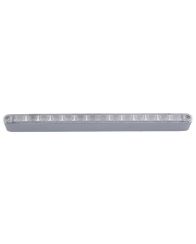 (CARD) CHROME 14 RED LED 12" S/T/T LIGHT BAR - CLEAR LENS (CARD) CHROME 14 RED LED 12" S/T/T LIGHT BAR - CLEAR LENS