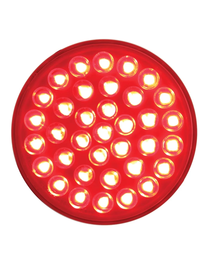(BULK) ECONOMY 36 RED LED 4" S/T/T LIGHT - RED LENS