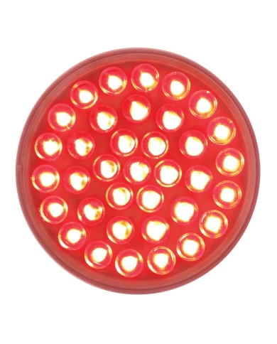 (BULK) ECONOMY 36 RED LED 4" S/T/T LIGHT - CLEAR LENS (BULK) ECONOMY 36 RED LED 4" S/T/T LIGHT - CLEAR LENS