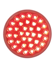 (BULK) ECONOMY 36 RED LED 4" S/T/T LIGHT - CLEAR LENS