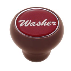 UP23552-"Washer" Wood Deluxe Dash Knob - Red Glossy Sticker