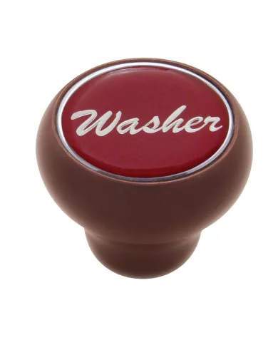 UP23552-"Washer" Wood Deluxe Dash Knob - Red Glossy Sticker