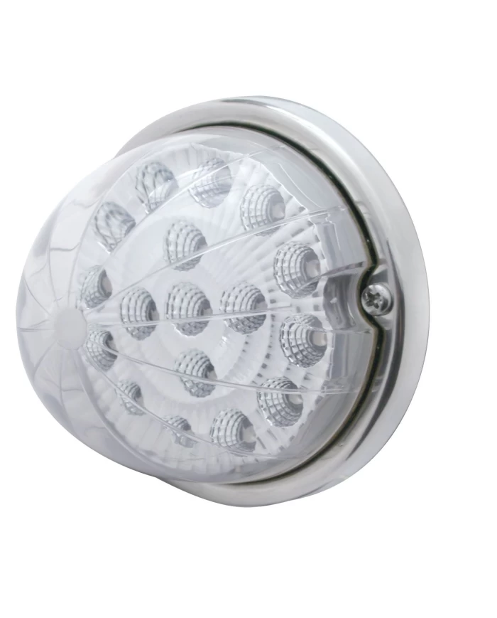 (BULK) 17 RED LED CLEAR REFLECTOR CAB LIGHT FLUSH MOUNT KIT - CLEAR LENS (BULK) 17 RED LED CLEAR REFLECTOR CAB LIGHT FLUSH MOUNT KIT - CLEAR LENS