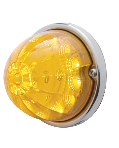 (BULK) 17 AMBER LED WATERMELON REFLECTOR CAB LIGHT FLUSH MOUNT KIT - AMBER LENS (BULK) 17 AMBER LED WATERMELON REFLECTOR CAB LIGHT FLUSH MOUNT KIT - AMBER LENS