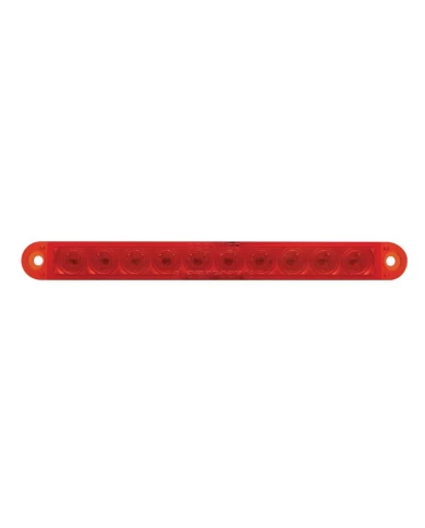 (BULK) 10 RED LED 6 1/2" S/T/T FLUSH MOUNT LIGHT BAR - RED LENS (BULK) 10 RED LED 6 1/2" S/T/T FLUSH MOUNT LIGHT BAR - RED LENS