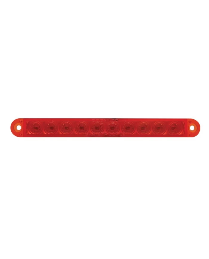 (BULK) 10 RED LED 6 1/2" S/T/T FLUSH MOUNT LIGHT BAR - RED LENS (BULK) 10 RED LED 6 1/2" S/T/T FLUSH MOUNT LIGHT BAR - RED LENS