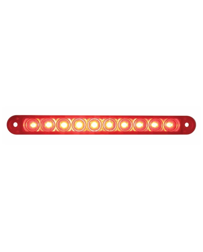 (BULK) 10 RED LED 6 1/2" S/T/T FLUSH MOUNT LIGHT BAR - RED LENS (BULK) 10 RED LED 6 1/2" S/T/T FLUSH MOUNT LIGHT BAR - RED LENS