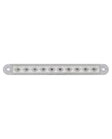 (BULK) 10 AMBER LED 6 1/2" P/T/C FLUSH MOUNT LIGHT BAR - CLEAR LENS (BULK) 10 AMBER LED 6 1/2" P/T/C FLUSH MOUNT LIGHT BAR - CLEAR LENS