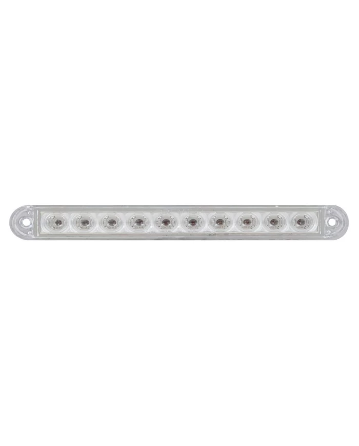 (BULK) 10 RED LED 6 1/2" S/T/T FLUSH MOUNT LIGHT BAR - CLEAR LENS (BULK) 10 RED LED 6 1/2" S/T/T FLUSH MOUNT LIGHT BAR - CLEAR LENS