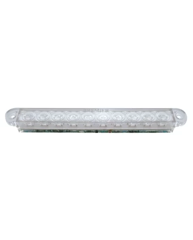 (BULK) 10 RED LED 6 1/2" S/T/T FLUSH MOUNT LIGHT BAR - CLEAR LENS (BULK) 10 RED LED 6 1/2" S/T/T FLUSH MOUNT LIGHT BAR - CLEAR LENS