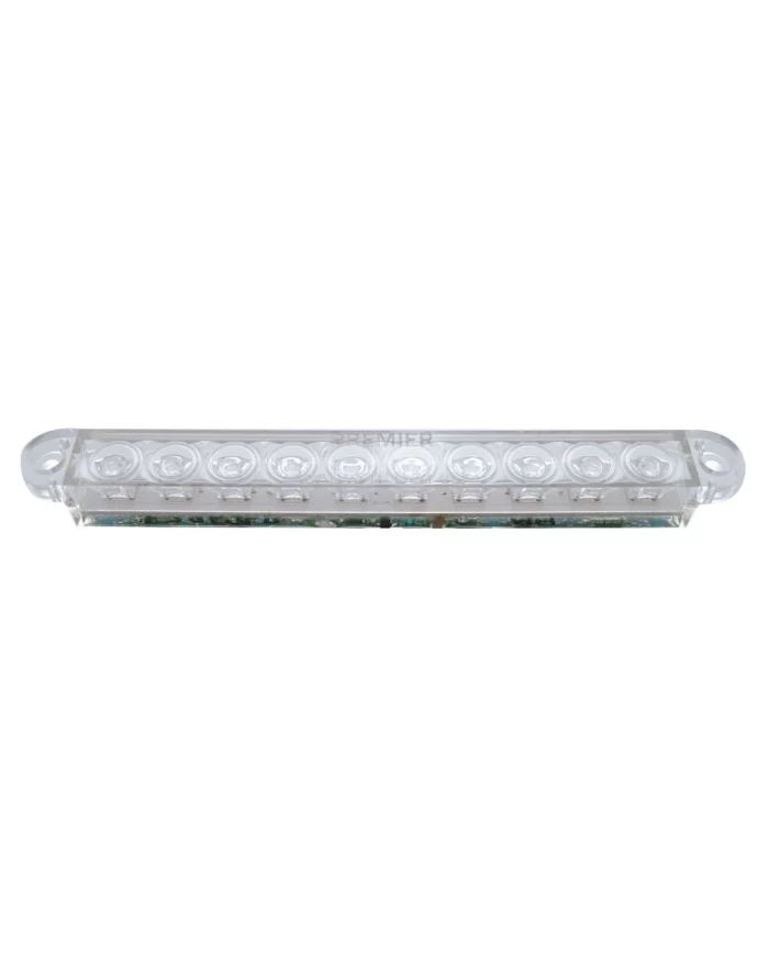 (BULK) 10 RED LED 6 1/2" S/T/T FLUSH MOUNT LIGHT BAR - CLEAR LENS (BULK) 10 RED LED 6 1/2" S/T/T FLUSH MOUNT LIGHT BAR - CLEAR LENS