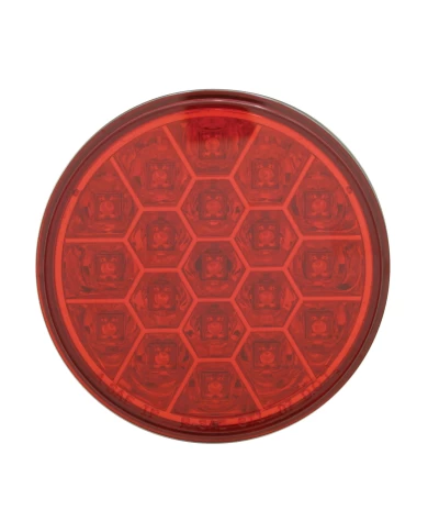 (CARD) 19 RED LED 4" ROUND REFLECTOR S/T/T LIGHT - RED LENS (CARD) 19 RED LED 4" ROUND REFLECTOR S/T/T LIGHT - RED LENS